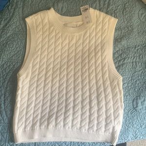 White Abercrombie Sweater Vest
